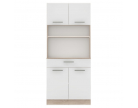 Štvordverový kredenc Domis New - dub sonoma / biela