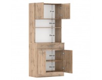 Štvordverový kredenc Domis New - dub wotan