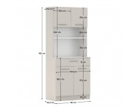 Štvordverový kredenc Domis New - kašmír