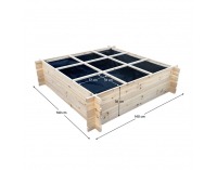 Drevený vyvýšený záhon Donel - hnedá