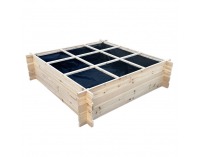 Drevený vyvýšený záhon Donel - hnedá