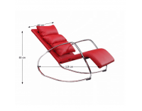 Hojdacie kreslo Dora - červená / chróm