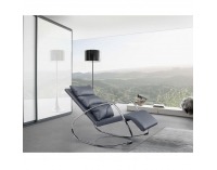 Hojdacie kreslo Dora - sivá / chróm