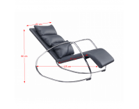 Hojdacie kreslo Dora - sivá / chróm