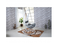 Závesné hojdacie kreslo Dorina - biela / sivá