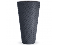 Vysoký plastový kvetináč DPMT400 40 cm - antracit