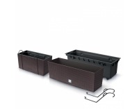 Plastový balkónový kvetináč DRC600W 58 cm - mocca