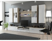 Obývacia stena Dream 2 - dub sonoma / biely lesk