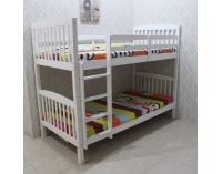 Drevená poschodová posteľ s roštami Ravelo 90 - biela