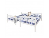 Drevená poschodová posteľ s roštami Ravelo 90 - biela