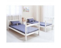 Drevená poschodová posteľ s roštami Ravelo 90 - biela