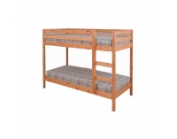 Drevená poschodová posteľ s roštami Verso 90 - svetlohnedá