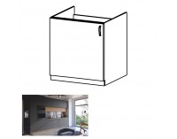 Drezová kuchynská skrinka Langen D60Z L - dub artisan / sivá