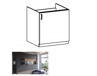 Drezová kuchynská skrinka Langen D60Z P - dub artisan / sivá