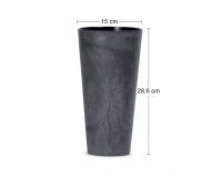 Plastový kvetináč DTUS150E 15 cm - antracit