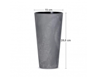 Plastový kvetináč DTUS150E 15 cm - tmavosivá