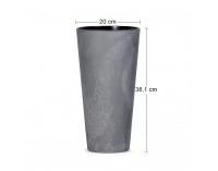 Plastový kvetináč DTUS200E 20 cm - tmavosivá