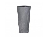 Plastový kvetináč DTUS200E 20 cm - tmavosivá