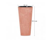 Plastový kvetináč DTUS300E 30 cm - terakota