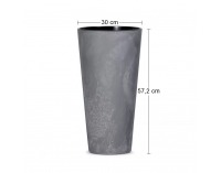 Plastový kvetináč DTUS300E 30 cm - tmavosivá
