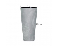 Vysoký plastový kvetináč DTUS400E 40 cm - sivý betón