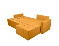 Rohová sedačka s rozkladom Duan Roh L/P - horčicová