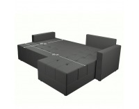 Rohová sedačka s rozkladom Duan Roh L/P - sivá