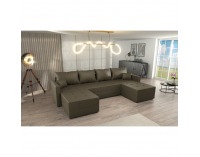 Rohová sedačka U s rozkladom Duan U Uni L/P - hnedá 