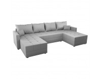 Rohová sedačka U s rozkladom Duan U Uni L/P - sivá