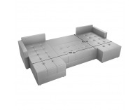 Rohová sedačka U s rozkladom Duan U Uni L/P - sivá