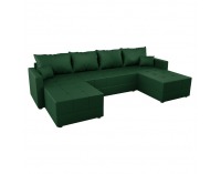 Rohová sedačka U s rozkladom Duan U Uni L/P - zelená