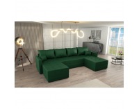 Rohová sedačka U s rozkladom Duan U Uni L/P - zelená
