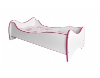 Detská posteľ s roštom a matracom Duo - biela / ružová