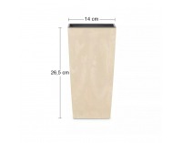 Plastový kvetináč DURS140E 14 cm - slonovinová