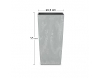 Plastový kvetináč DURS300E 30 cm - sivý betón