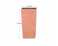Vysoký plastový kvetináč DURS400E 40 cm - terakota