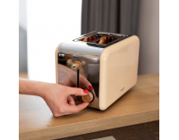 Hriankovač Dustin - béžová / vzor drevo