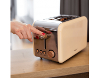 Hriankovač Dustin - béžová / vzor drevo