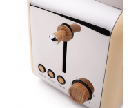 Hriankovač Dustin - béžová / vzor drevo