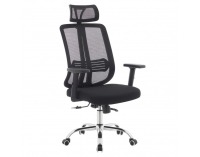 Kancelárske kreslo Duval - čierna / chróm