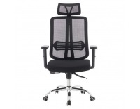 Kancelárske kreslo Duval - čierna / chróm