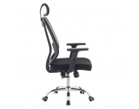 Kancelárske kreslo Duval - čierna / chróm