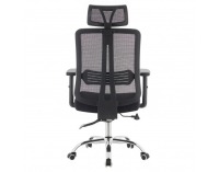 Kancelárske kreslo Duval - čierna / chróm