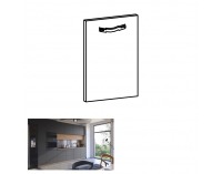 Dvierka na umývačku Langen 59,6x71,3 cm - sivá matná