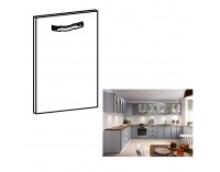 Dvierka na umývačku Layla 44,6x71,3 cm - sivá matná