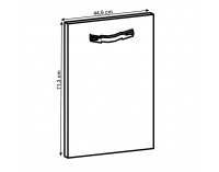 Dvierka na umývačku Layla 44,6x71,3 cm - sivá matná