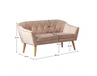 Dvojsedačka Nosel - béžová / prírodná