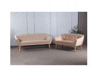Dvojsedačka Nosel - béžová / prírodná