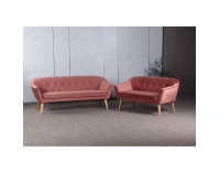 Dvojsedačka Nosel - ružová / prírodná