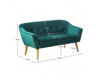 Dvojsedačka Nosel - zelená / prírodná